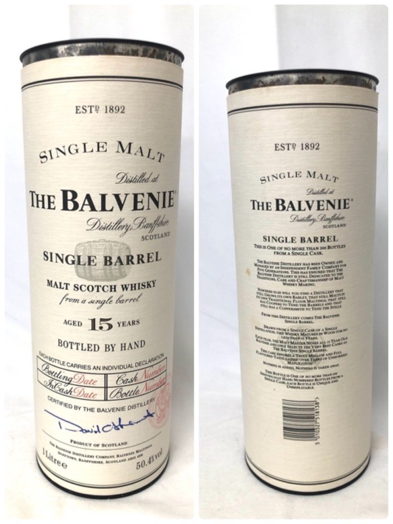 新作100%新品 未開栓 バルヴェニー 15年 1982-1998 スコッチ THE BALVENIE SCOTCH 1000ml 50.4%