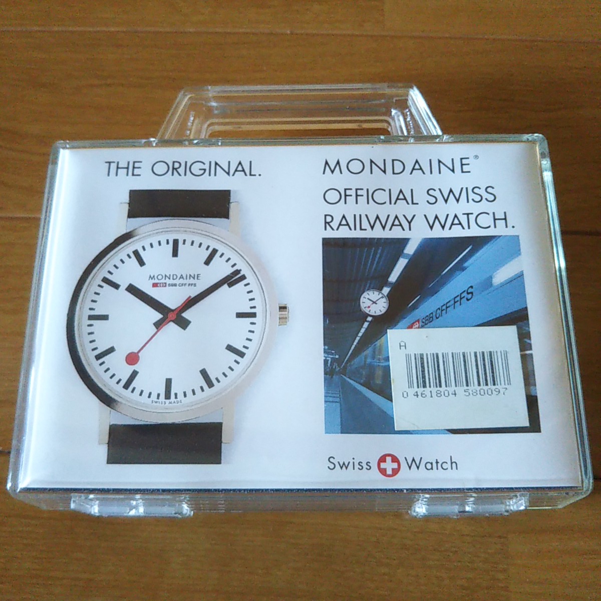 瑞士國家鐵路時鐘Mondyne MONDAINE懷錶未使用的物品電池缺貨 原文:スイス国鉄採用 時計 モンディーン MONDAINE 懐中時計 未使用品 電池切れ品