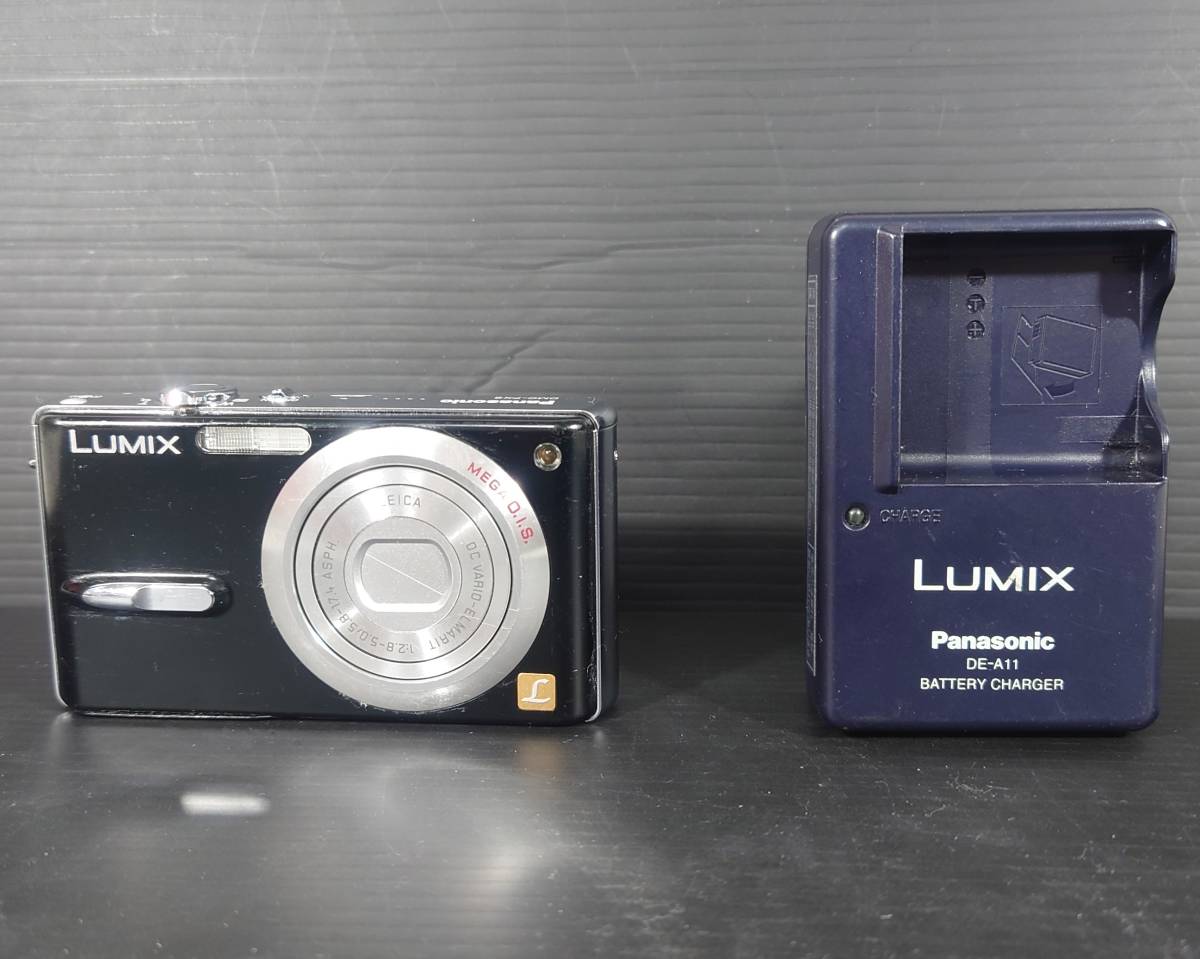 Panasonic LUMIX FX DMC-FX9-K　パナソニック　コンパクトデジタルカメラ　エクストラブラック　メモリーカードなし　動作不明　ジャンク_画像1