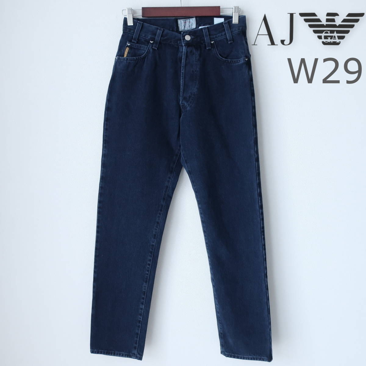 新品タグ付き ARMANI JEANS アルマーニ イタリア製 J14 ジーンズ 美シルエット テーパード パンツ メンズ デニム インディゴ W29 Sサイズ