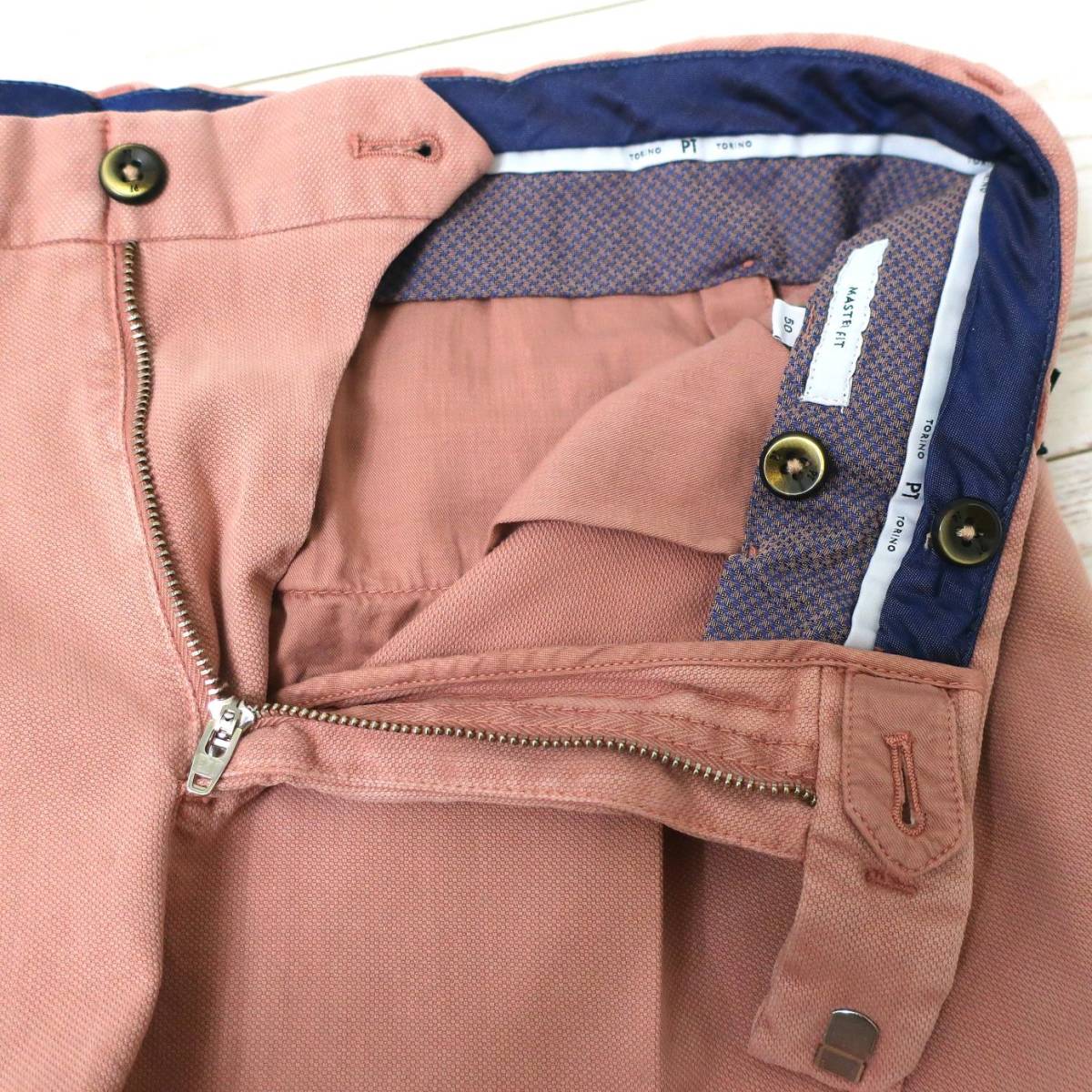  new goods spring summer PT TORINO beautiful legs stretch slim pants MASTER chinos slacks center Press pants pink men's 50 2L XL size 