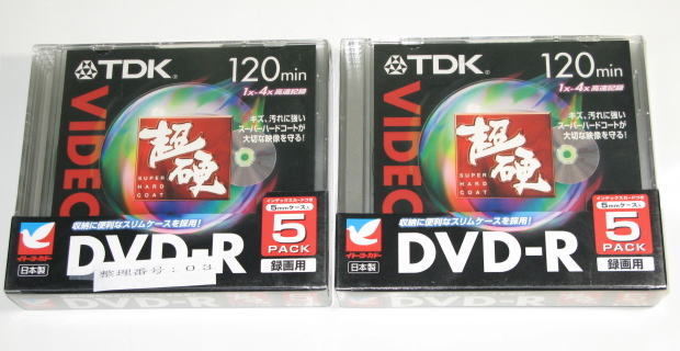 TDK DVD-R120HCX5FIY DVD-R 4 скоростей карбид тонкий кейс i Toyo kado-.. товар 1 шт 5 листов ввод 2 шт. комплект ( итого 10 листов ) сделано в Японии не использовался 003