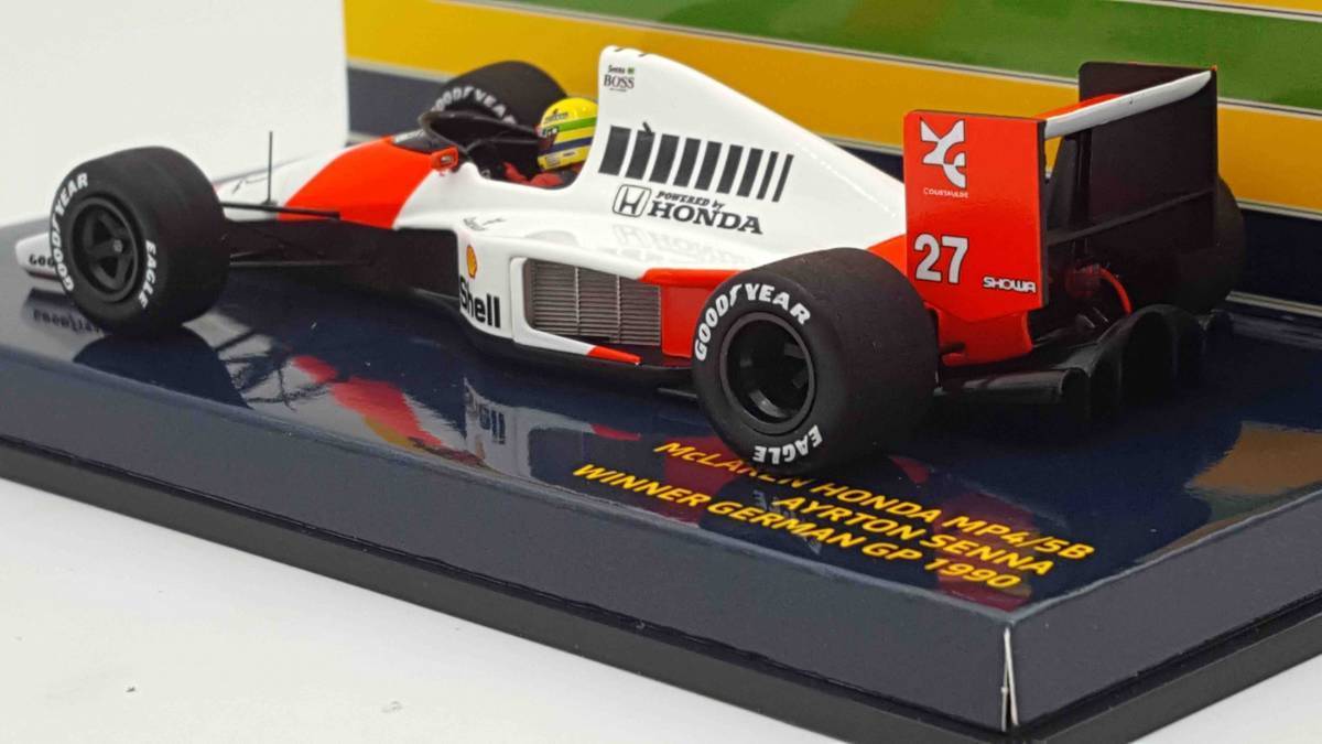 新品未開封 マルボロデカール付 マクラーレン ホンダ MP4/5B アイルトン・セナ ドイツGP 1990 ウィナー 1/43  ミニチャンプスの画像2