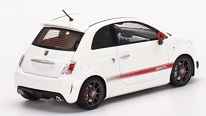 新品未開封　アバルト 595 2010 ホワイト/レッド 1/43 トゥルースケール ABARTH 500 TSM Model_画像3