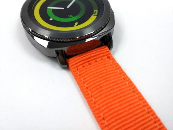 ナイロン製ミリタリーストラップ 交換用腕時計ベルト オレンジ 20mm_画像6