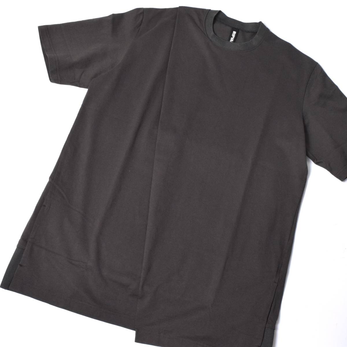 未使用 ripvanwinkle リップヴァンウィンクル クロスジャージー Tシャツ L Solid Gray RW-432の画像3