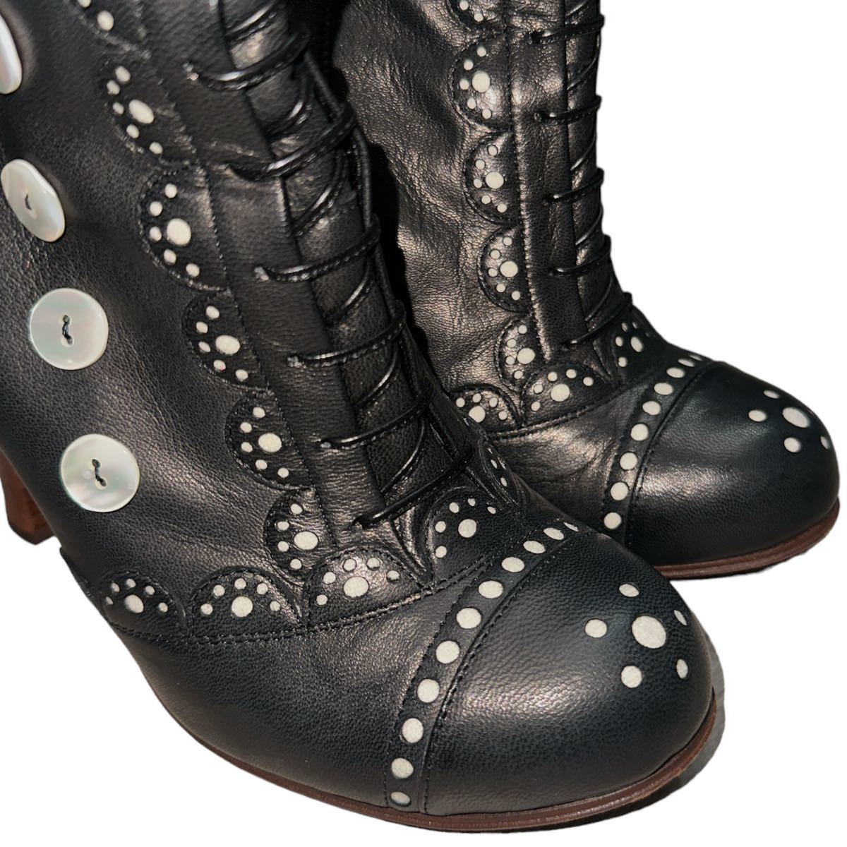 2000s JOHN GALLIANO BUTTONED BOOTS ジョンガリアーノ ブーツ_画像4