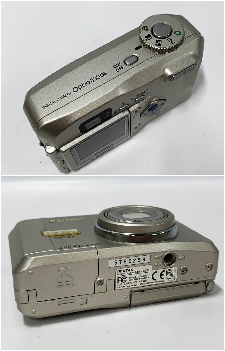 ☆通電OK◎ PENTAX ペンタックス Optio 330GS 3× ZOOM 5.8mm-17.4mm コンパクト デジタルカメラ  4224N9-8