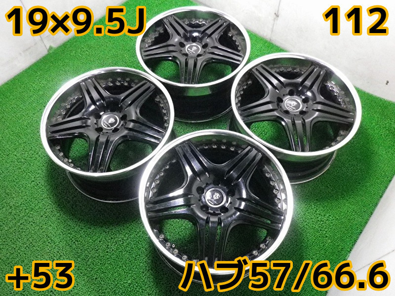 CI-70♪RIVERSIDE トラフィックスター♪リバーサイド♪MZ♪PCD112/5H/19×9.5J/+53♪カスタム♪希少♪即発送いたします♪の画像1