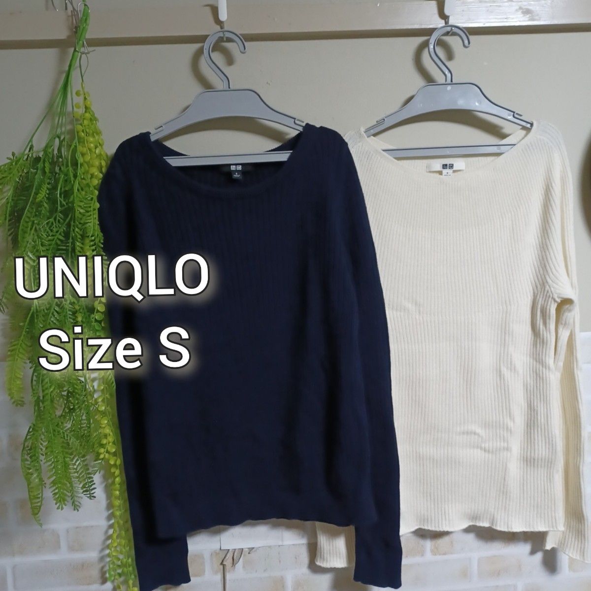 UNIQLO コットンカシミヤクルーネックリブニットセーター