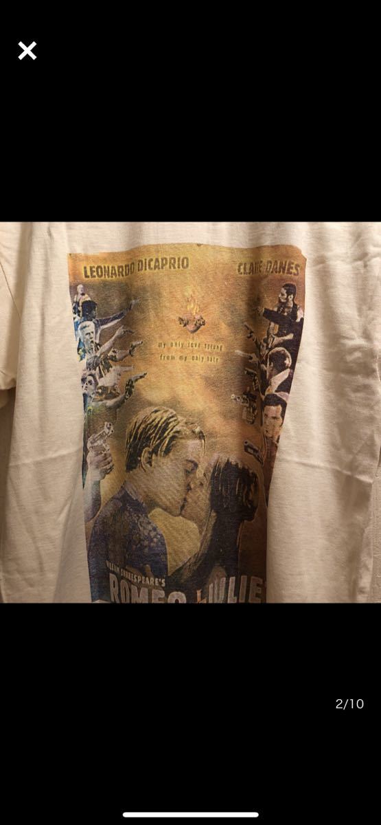 未使用】激レアレオナルドディカプリオ出演ロミオ&ジュリエットTシャツ