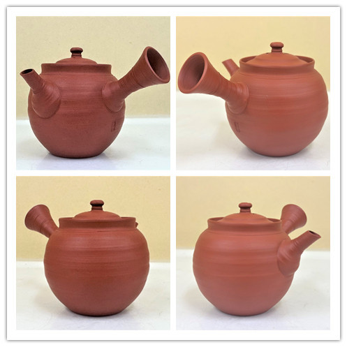 C53☆未使用・長期保管品☆日本工芸会正会員【村越風月】作常滑焼朱泥