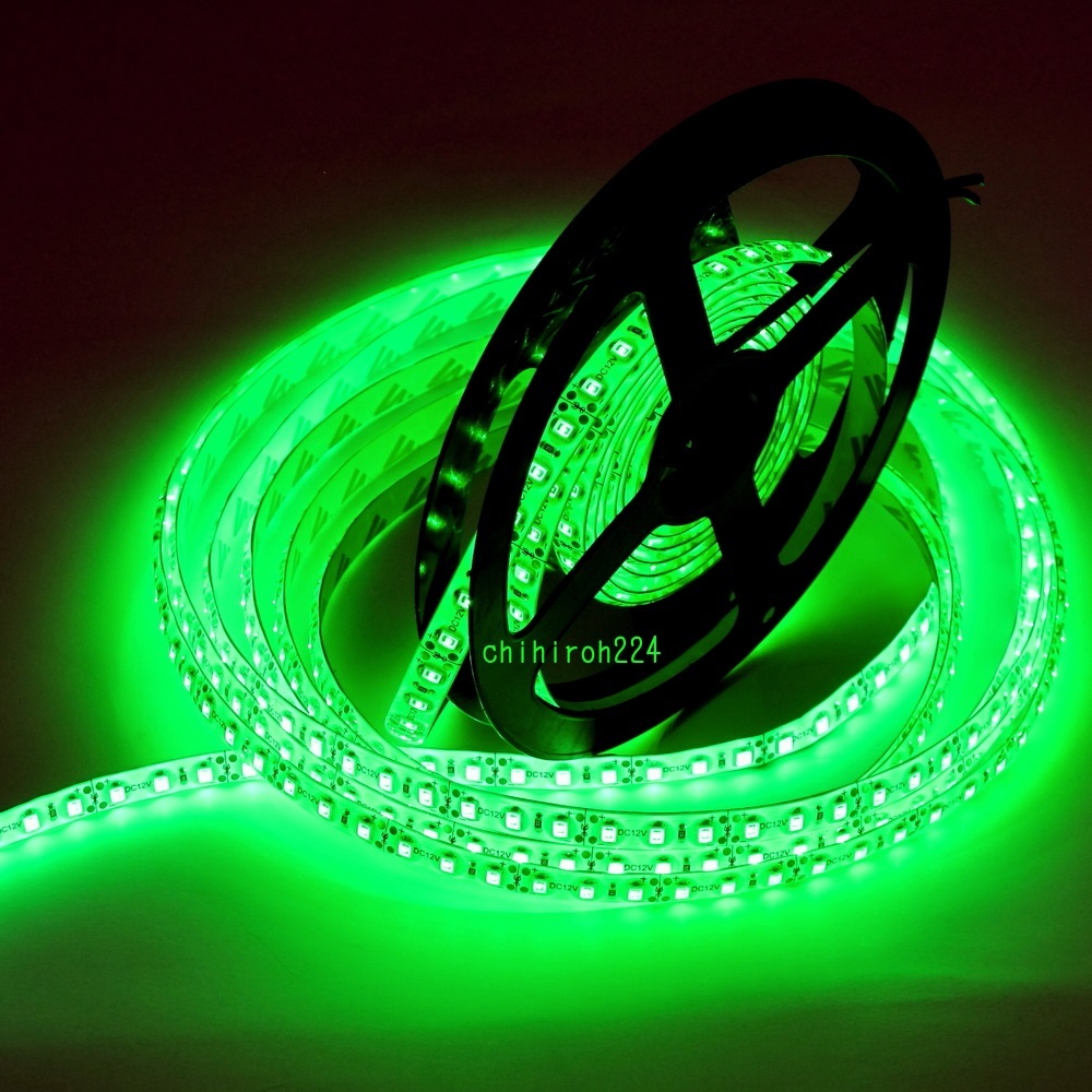 [*] акция лот! опция есть *5m 600 полосный LED лента зеленый зеленый непрямое освещение illumination 12V водонепроницаемый машина * мотоцикл * мопед .