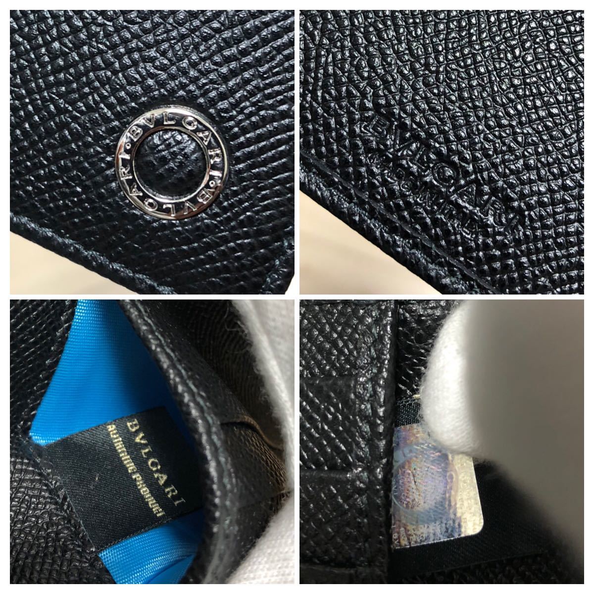 新品】ブルガリ BVLGARI 二つ折り 財布 39324 ブラック 黒 レザー