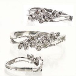ダイヤモンド リング ダイヤモンド 0.15ct 指輪 フラワー リング 花