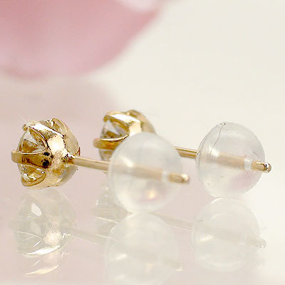 一粒 ダイヤ ピアス ソリティア ダイヤモンド 0.3ct スタッドピアス ｋ18ピンクゴールド 18金 レディース アクセサリー