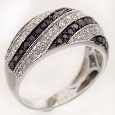 Кольцо Diamond Black Diamond Ring 1ct K18 Белое золото 18 Золотых женских аксессуаров