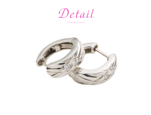ピアス フープピアス 中折れピアス ダイヤモンド 0.08ct 18k 18金 レディース ジュエリー アクセサリー