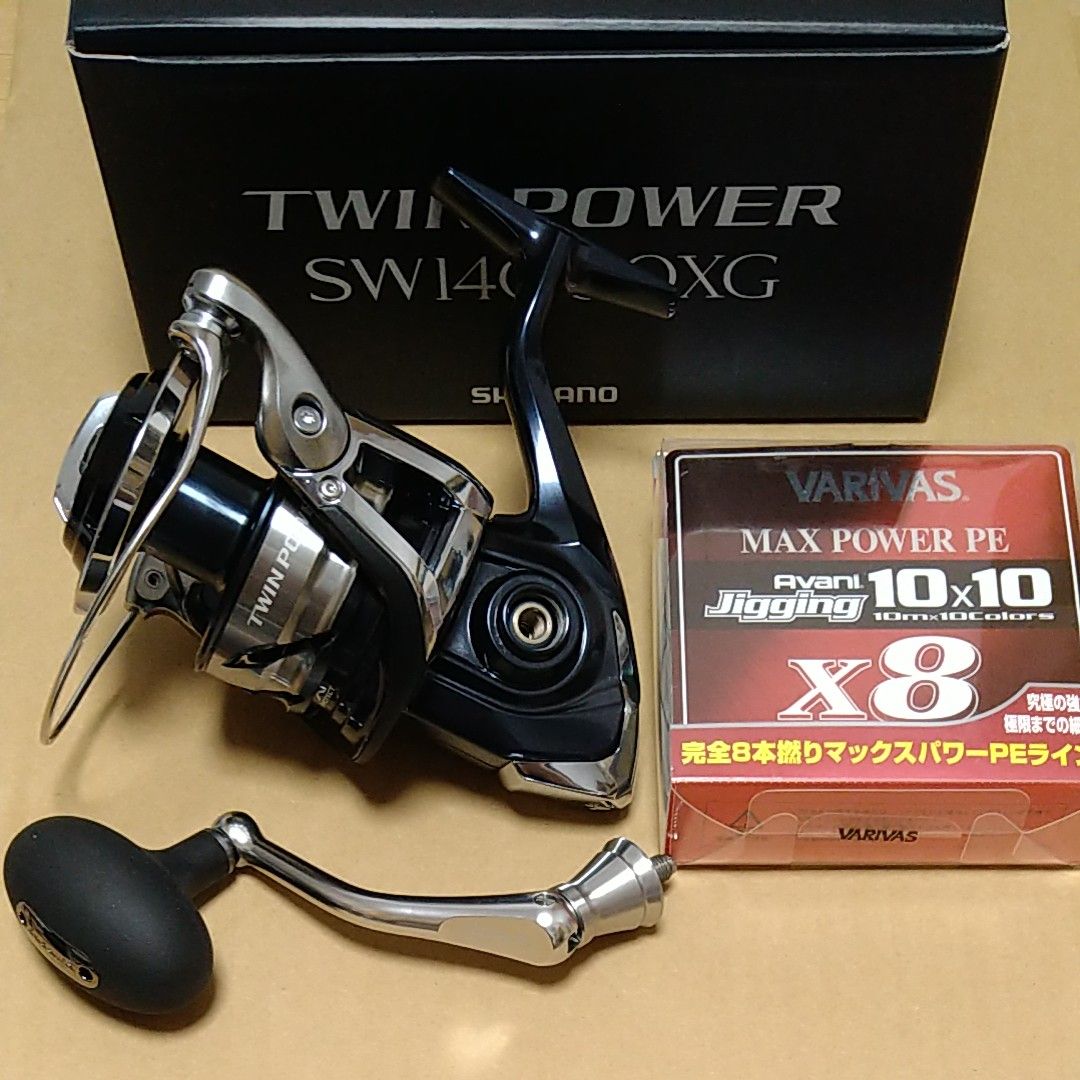 シマノ 21 ツインパワー SW 14000 XG + バリバス MAX POWER PE X8 5号