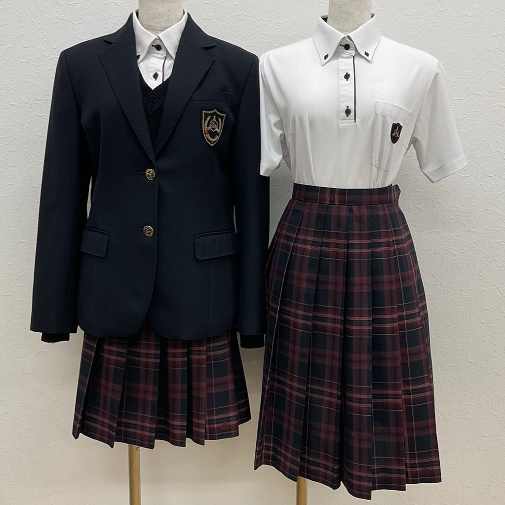 UT232() 栃木県 黒磯南高校 7点セット /指定品/165A/L/LL/W72/ブレザー/セーター/シャツ/キュロットスカート/靴下/夏冬/制服/卒業生品