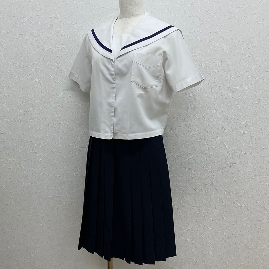 【年中無休】 US668-4 (中古) 静岡県 掛川市立 東中学校 セーラー服 上下 学生服