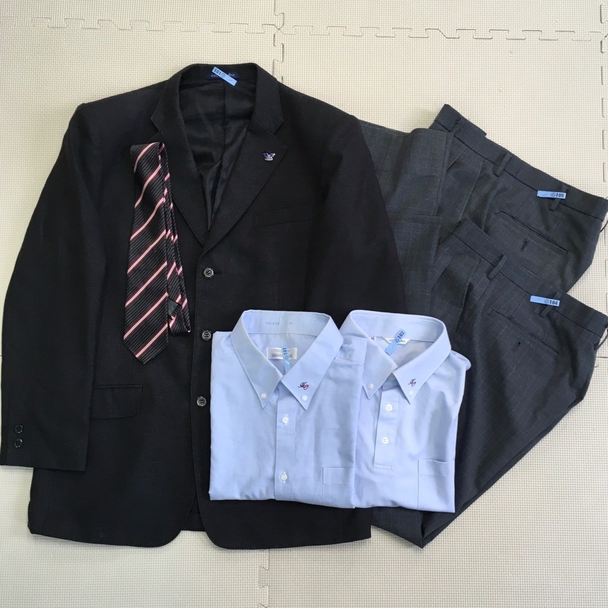 AS780-1(中古)千葉県 流山おおたかの森高校 男子学生服 6点セット