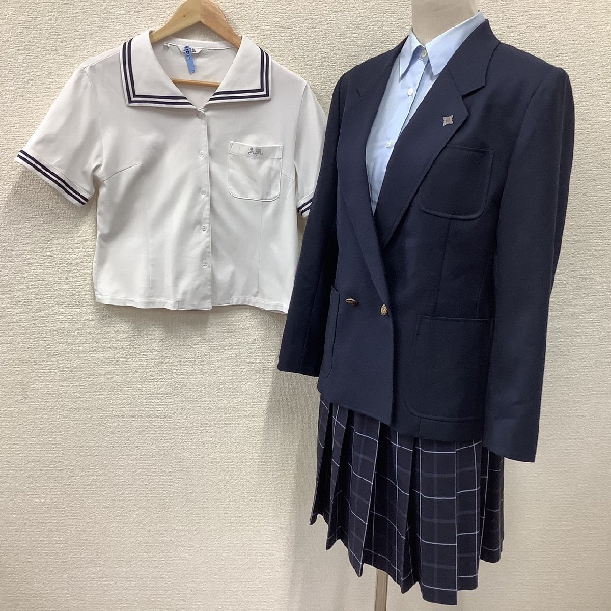 大人上品なおすすめコーデ 山形県 (中古) Y)I314 荒砥高校 /大きめ/校章/170A/EL 4点セット 学生服