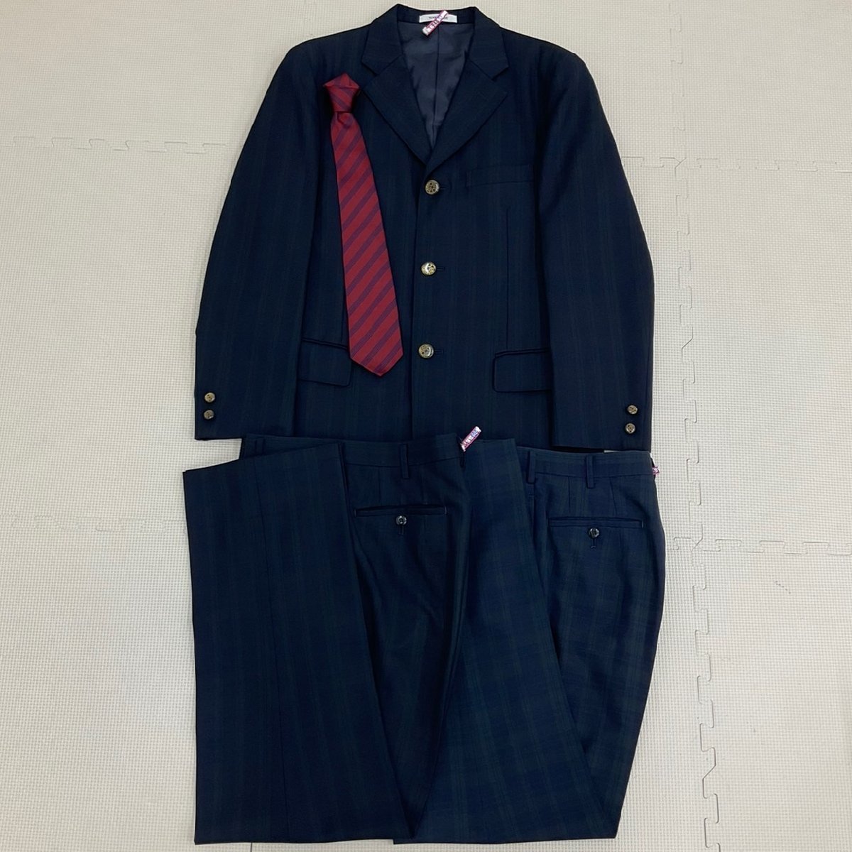 【ご予約品】 US737-1 (中古) 静岡県 浜松湖東高校 男子学生服 4点セット 学生服