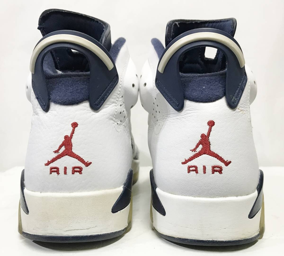 NIKE AIR JORDAN 6 RETRO OLYMPIC US10/28cm ナイキ エアジョーダン レトロ オリンピック 白紺 384664-130 2012年製_画像6