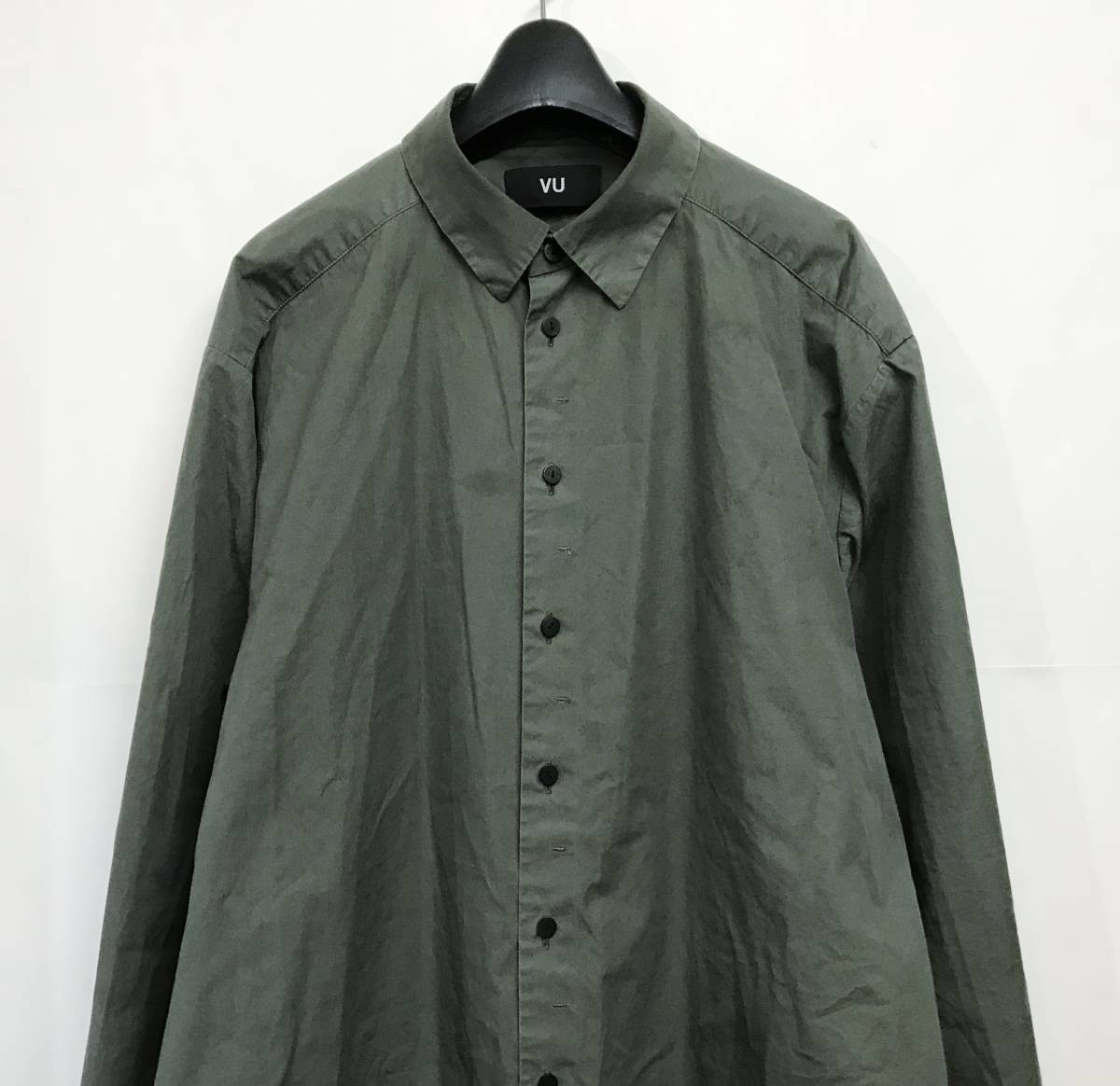 VU ヴウ base shirt ベースシャツ 2 DARK GRAY オリーブ VUy ヴウワイの画像3