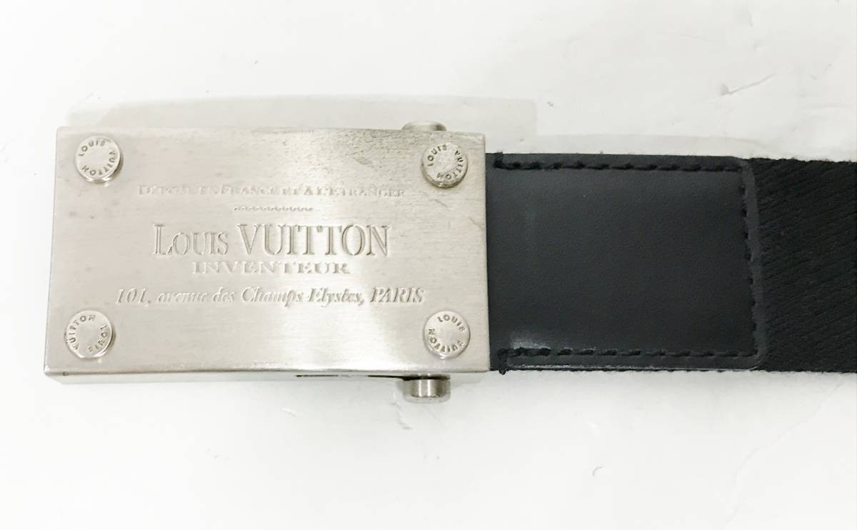 日本製】 LOUIS VUITTON M9847 サンチュールベンガル ネイビー ベルト