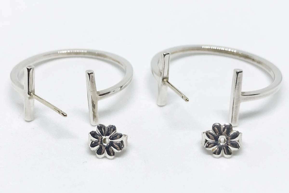 TIFFANY&Co. ティファニー Tワイヤー フープ ピアス M Ag925 925