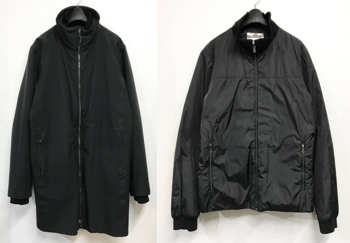 52サイズ◆PRADA プラダ 2in1システム 3WAY GORE-TEX ブルゾン Black 黒 シェル MA-1 ジャケット ゴアテックス スポーツ re-nylon