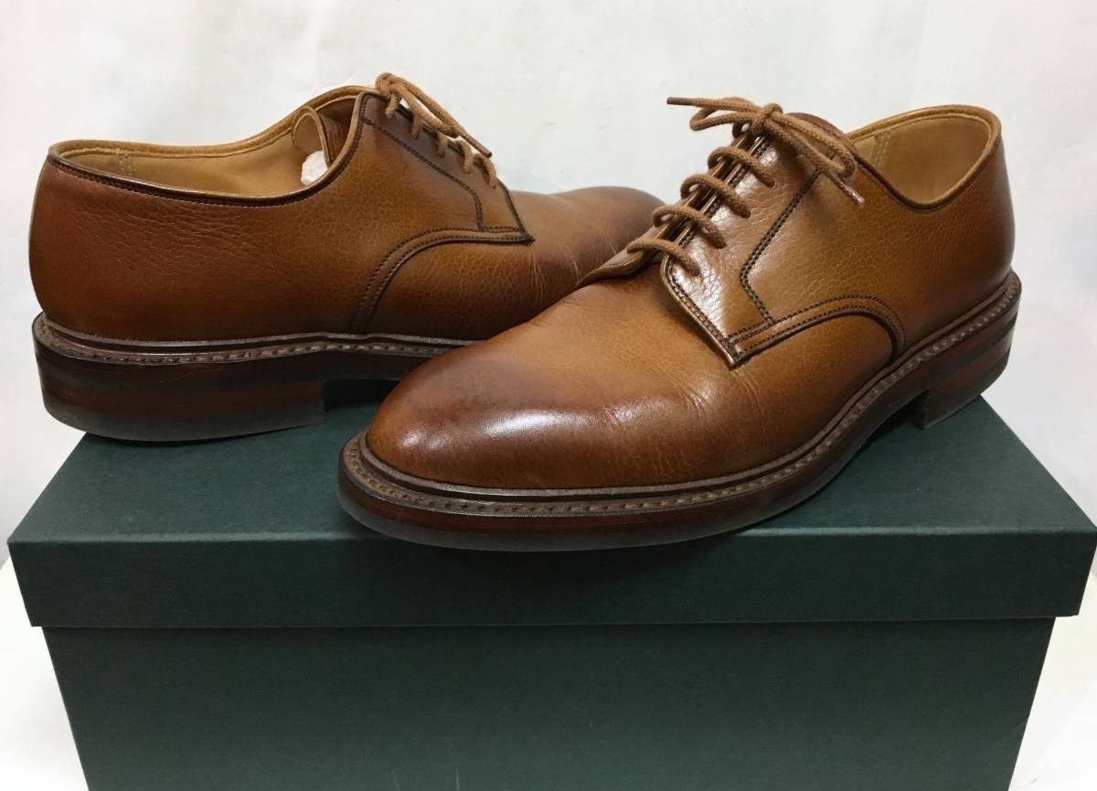 全商品オープニング価格！ クロケット&ジョーンズ Crockett&Jones SEDGEMOOR レザーシューズ プレーントゥ 茶 ブラウン