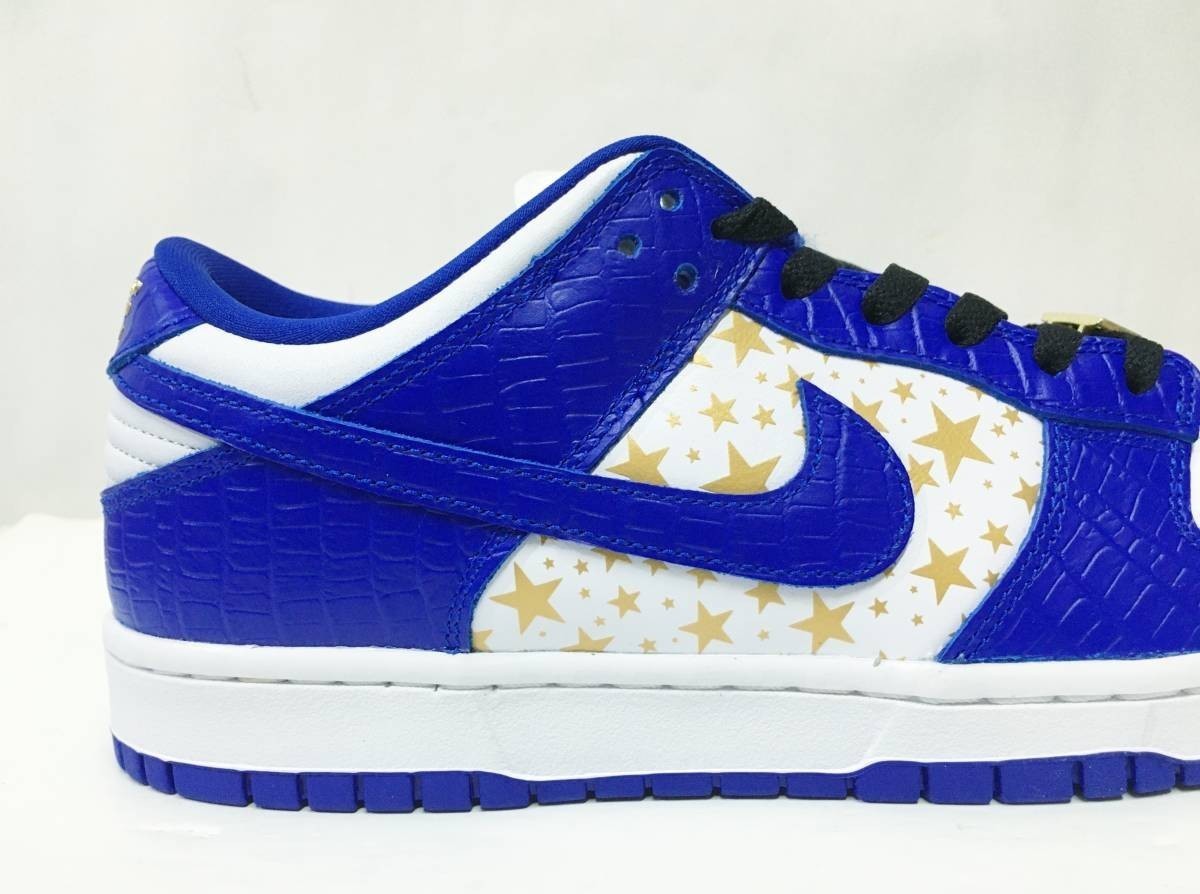 新品 21SS Supreme × NIKE SB Dunk Low Blue Stars US9 / 27cm【DH3228