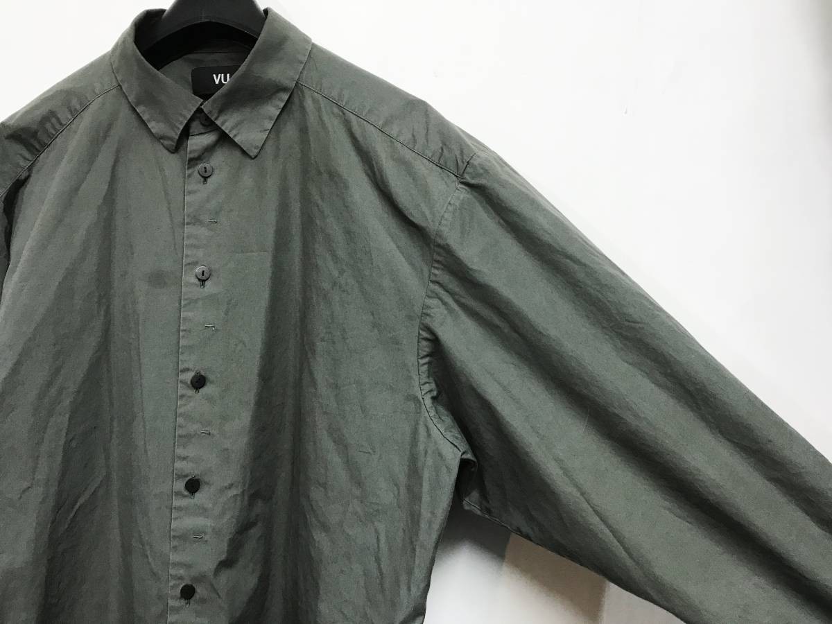 VU ヴウ base shirt ベースシャツ 2 DARK GRAY オリーブ VUy ヴウワイの画像4