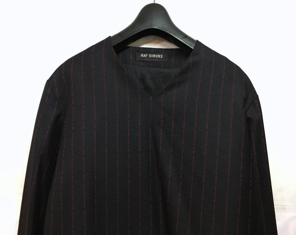 希少 RAF SIMONS LIMITED EDITION ラフシモンズ ロゴストライプ プル