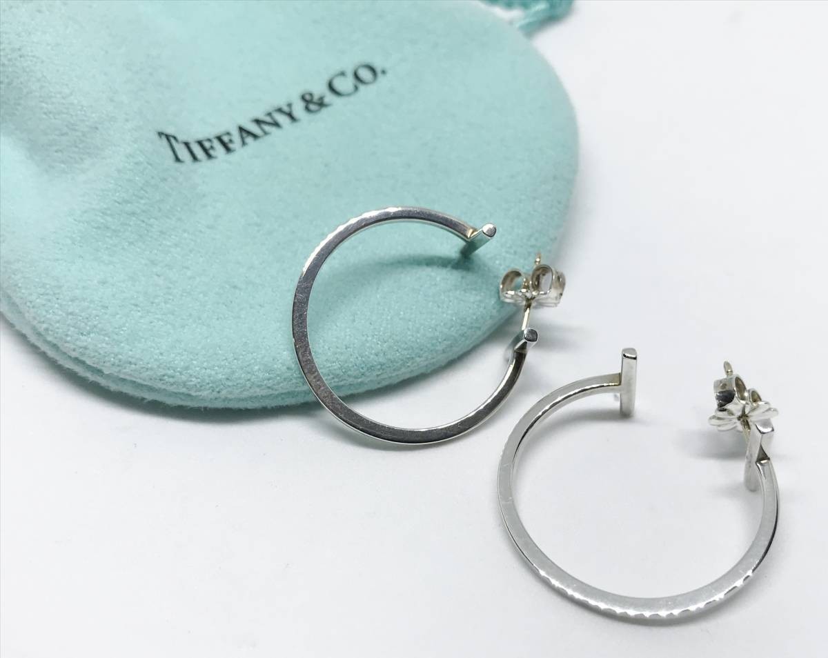 最終値下げ M ピアス フープ Tワイヤー ティファニー TIFFANY&Co