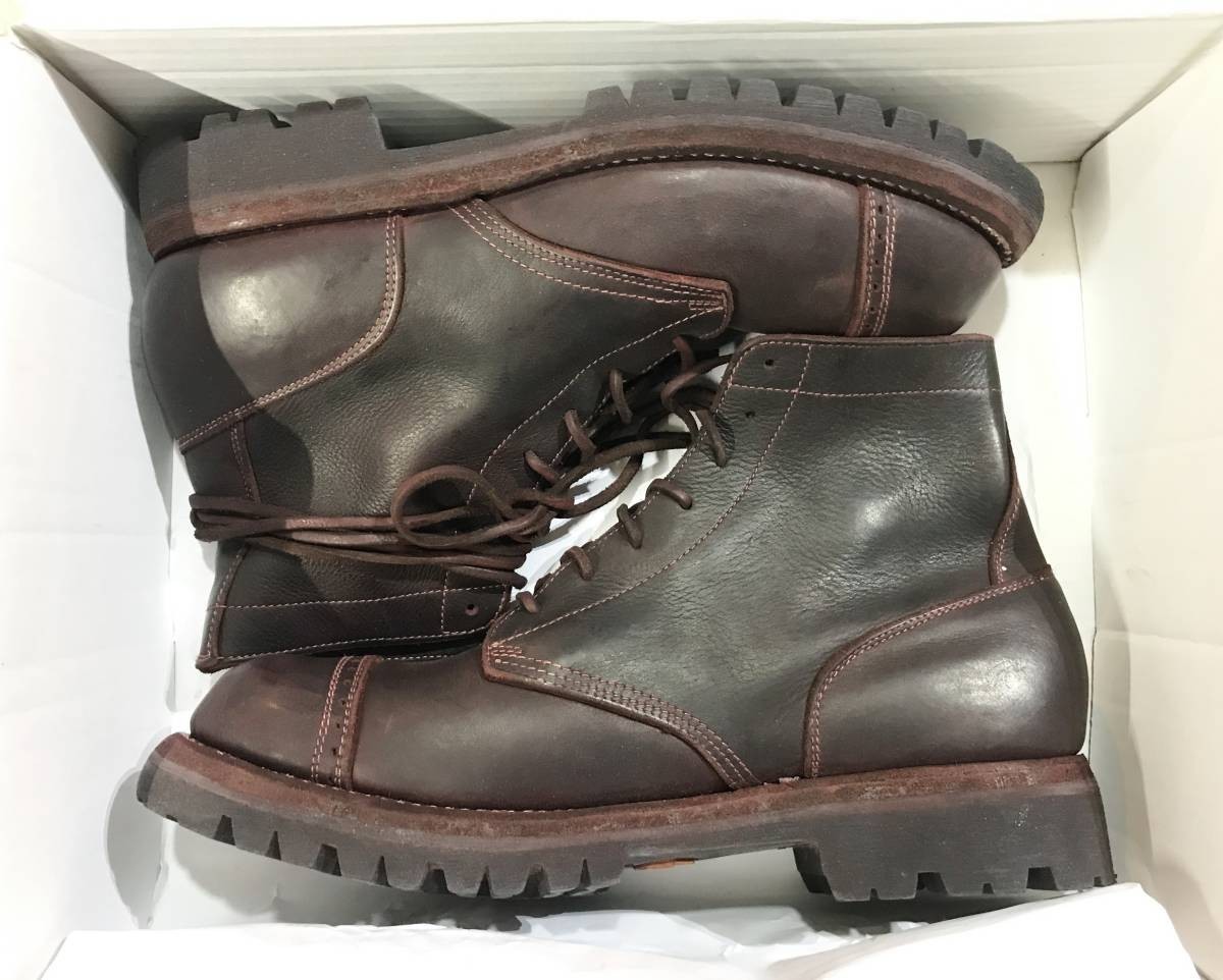 新品 GUIDI グイディ 5305V HORSE LEATHER LACE SHOES バーガンディ 44
