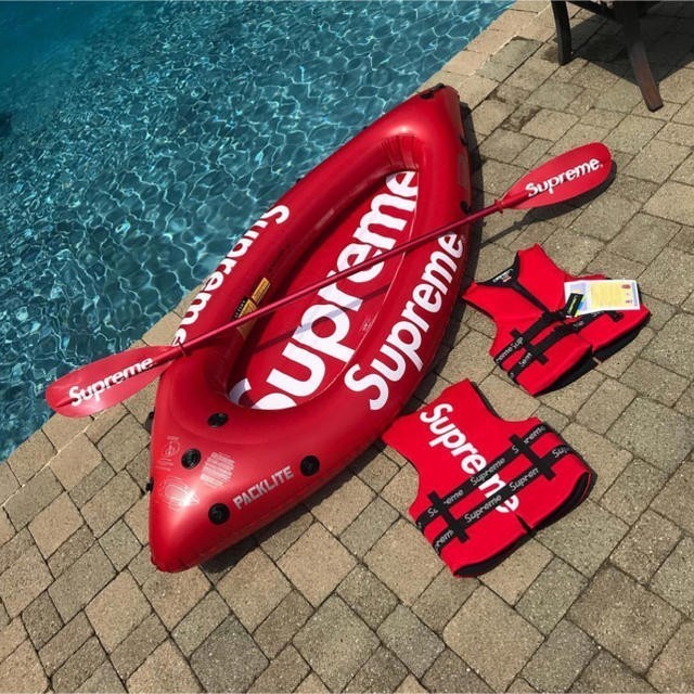 18SS 新品 SUPREME シュプリーム Advanced Elements PACKLITE KAYAK カヤック ゴムボート 赤