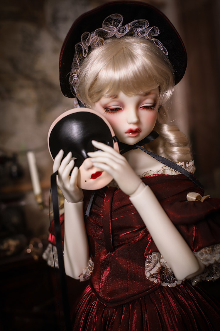 BJD用 球体関節人形用衣装 ワンピース レッド 洋服 高品質 復古 SD16/SD/MSDサイズ doll ドール用 人形 同梱可能 YYJ-008_画像6