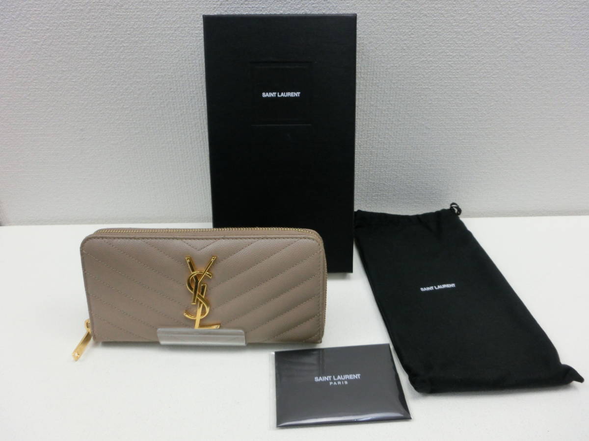km/374369/2304/イブサンローラン SAINTLAURENT ラウンドファスナー 長