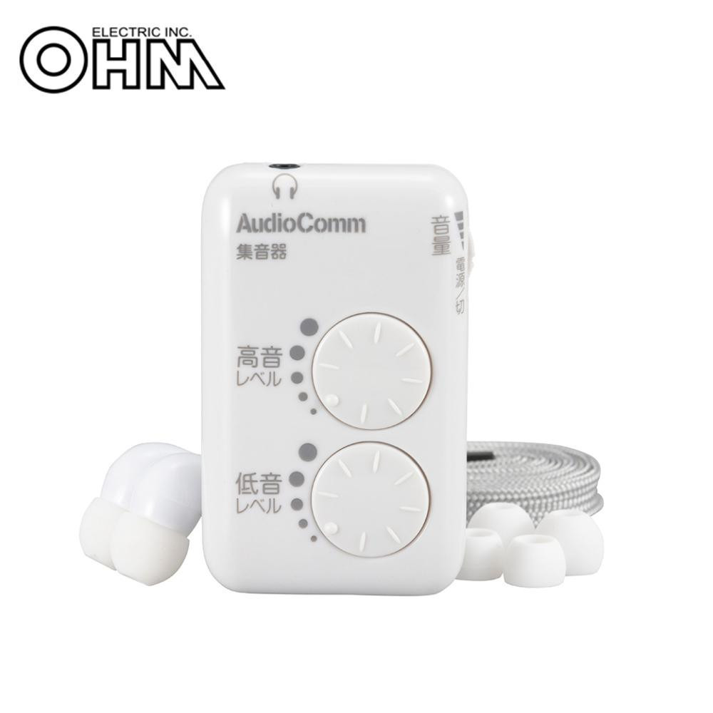  compilation sound vessel MHA-327S OHM AudioComm compilation sound vessel MHA-327S-W both ear earphone attached 3 size battery year chip attaching neck strap attaching ohm electro- machine 