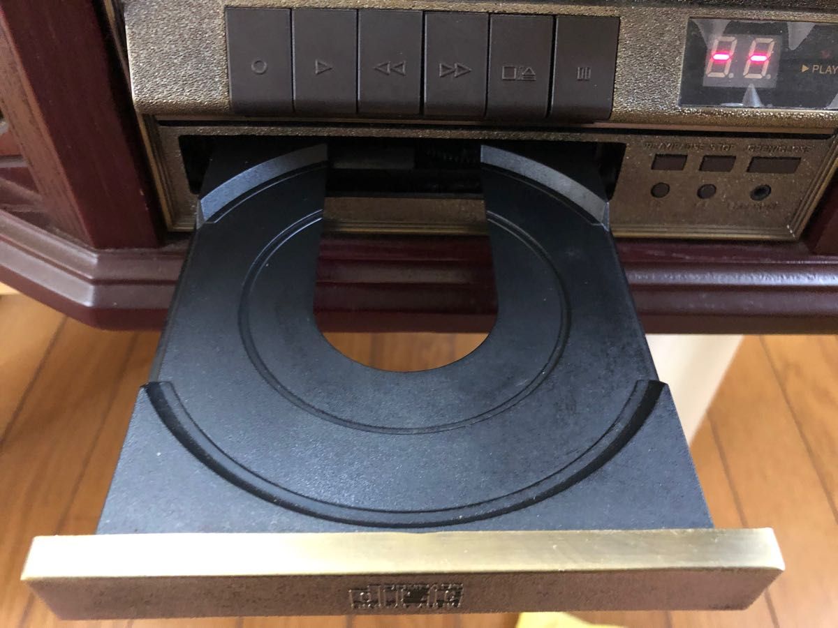 1877AEW ラジオCD付き卓上レコードプレーヤー