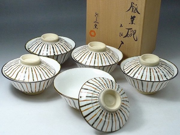 ^80SK2570^ Kyoto Shimizu . Shimizu шесть .. обжиг в печи структура ..... чашка . покупатель . чай . камень инструмент японская посуда вместе с ящиком пшеница . рука крышка есть чашка 
