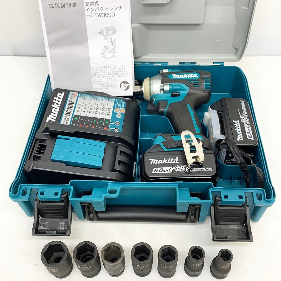 美品 makita マキタ 18V 充電式 インパクトレンチ TW300DRGX バッテリ