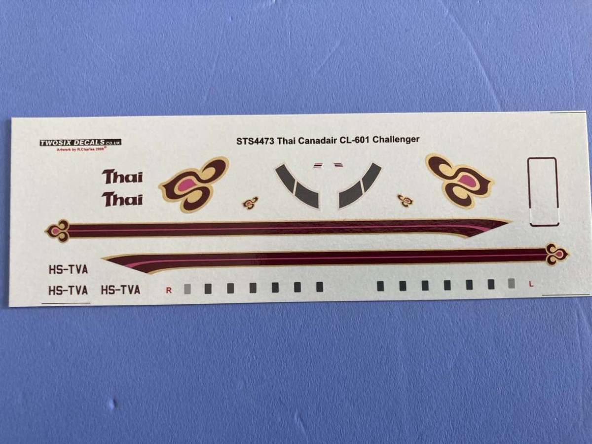  passenger plane decal! Thai aviation CL-601 Challenger 1/144 Towsix decal STS4473