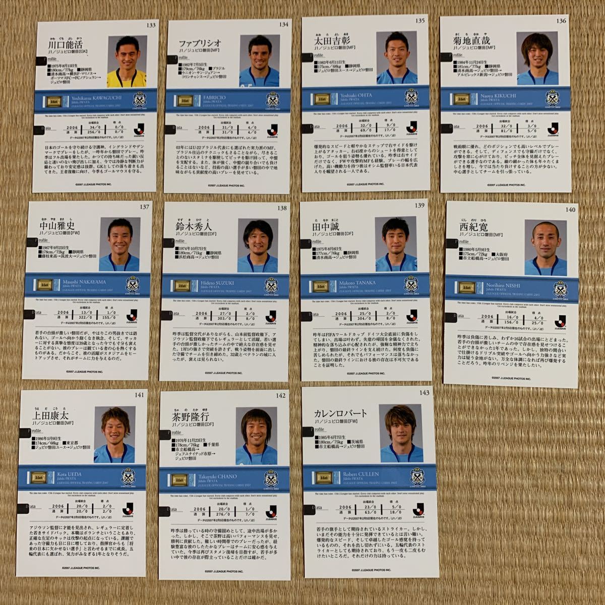 2007 Jリーグオフィシャルトレーディングカード レギュラーコンプ ジュビロ磐田_画像2