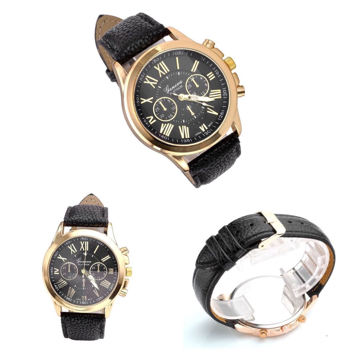 腕時計 時計 ギリシャ文字 アナログ メンズ クォーツ 高品質 レザー ファッション時計 オシャレ ウォッチ