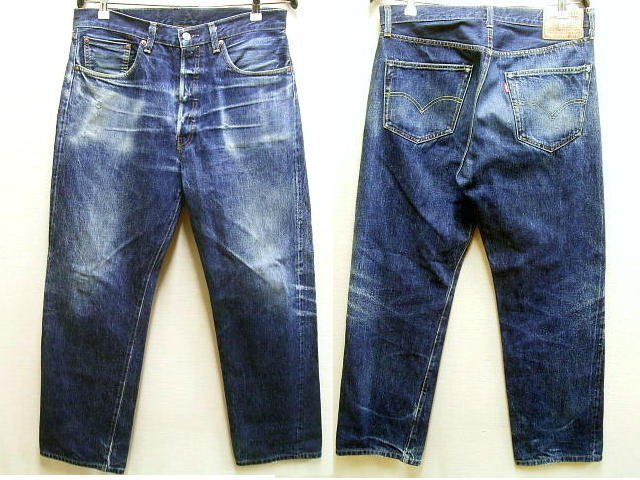 ◇即決[W34]サンプル級の鬼ヒゲ LVC 50155-0040 USA製 501XX 55501 リジッド ビンテージ復刻 LEVI’S VINTAGE CLOTHING アメリカ■1935_画像1